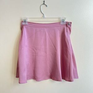 Pink Satin High Waisted Mini Skirt Size 4